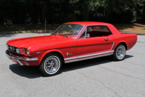 Red 65 Ford Mustang