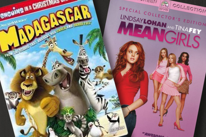 Madagascar and Mean Girls DVD covers