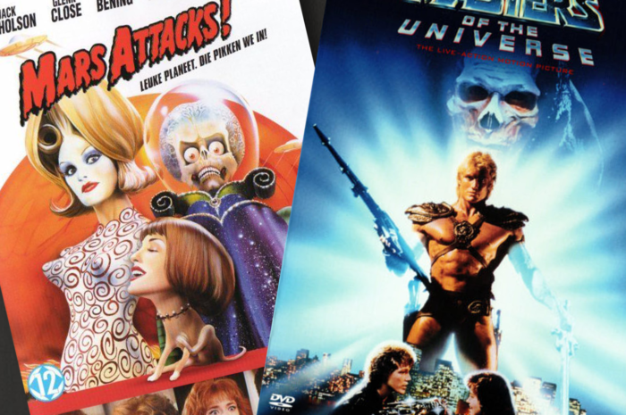 Mars Attacks and Masters of the Universe DVD covers