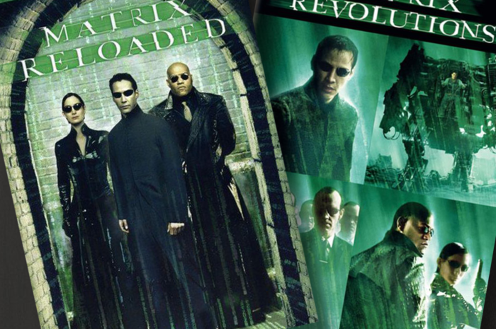 The Matric Reloaded and The Matrix Revolutions DVD covers