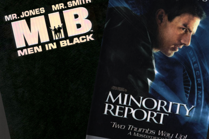 Men in Black and Minority Report DVD covers