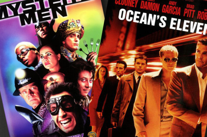 Mystery Men and Ocean's Eleven (2001) dvd covers