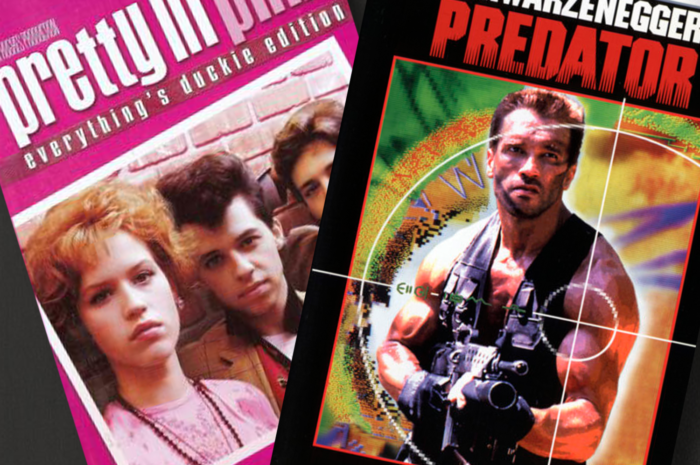 Dvd covers of Predator and Pretty in Pink
