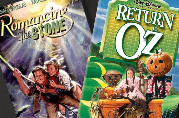 DVD covers for Romancing The Stone and Return To Oz
