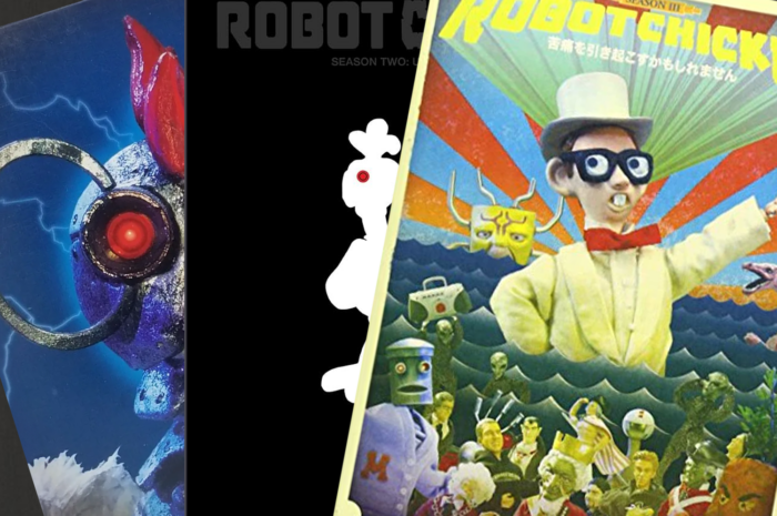 Season 1, 2, and 3 DVD Covers of Robot Chicken