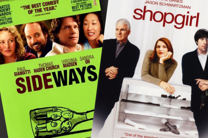 DVD covers for the movies Shopgirl and Sideways