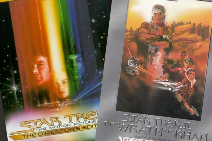 DVD covers for Star Trek The Motion Picture and Wrath of Khan