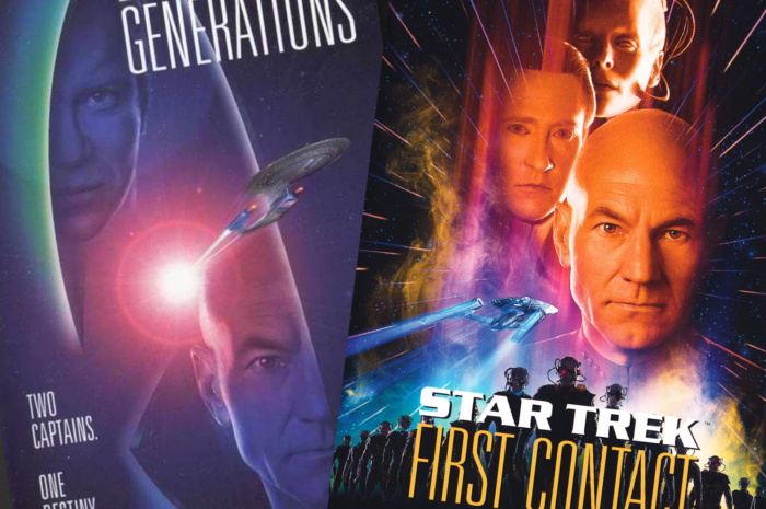 DVD covers of Star Trek Generations and Star Trek First Contact